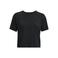 Koszulka treningowa damska Under Armour Motion Ss. Czarne koszulki sportowe damskie Under Armour, m, bez wzorów, z materiału, bez kołnierzyka, bez ramiączek. Za 269.00 zł.