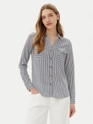 Vero Moda Koszula Bumpy 10275283 Granatowy Regular Fit. Niebieskie bluzki damskie Vero Moda, xl, bez wzorów, z wiskozy, bez kołnierzyka, bez ramiączek. Za 89.99 zł.