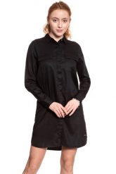 DAMSKA SUKIENKA WRANGLER LS UTILITY DRESS BLACK W9063LR01. Czarne sukienki damskie Wrangler, m, bez wzorów, z jeansu, bez kołnierzyka, bez ramiączek. W wyprzedaży za 79.99 zł.