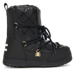 Śniegowce Elisabetta Franchi. Czarne śniegowce dziewczęce Elisabetta Franchi, bez zapięcia. Za 1,039.00 zł.