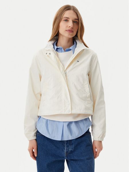 Tommy Jeans Kurtka przejściowa Essential DW0DW20439 Écru Regular Fit. Kurtki damskie Tommy Jeans, s, bez wzorów, z jeansu, bez kaptura. Za 349.99 zł.