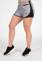 Alice Szorty - Szary. Szare szorty sportowe damskie GORILLA WEAR, m, bez wzorów, z poliesteru, na fitness i siłownię. Za 178.00 zł.