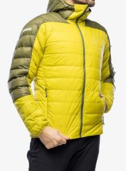 Kurtka puchowa męska Haglofs L.I.M Down Hood. Żółte kurtki męskie Haglöfs, l, bez wzorów, z materiału, bez kaptura. Za 949.00 zł.