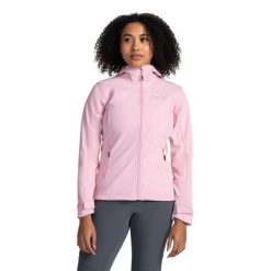 Damska kurtka softshell Kilpi RAVIA-W. Czerwone kurtki sportowe damskie Kilpi, l, bez wzorów, z softshellu, bez kaptura, trekkingowe. Za 256.81 zł.