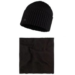 Czapka dla dorosłych Buff Gift Pack Set Beanie and Neckwarmer. Czarne czapki i kapelusze damskie Buff, na zimę, bez wzorów, z poliesteru, sportowe. Za 199.99 zł.
