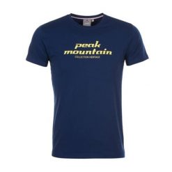 T-shirt Peak Mountain Cosmo. Niebieskie t-shirty męskie Peak Mountain, m, bez wzorów, casualowe, bez kołnierzyka. W wyprzedaży za 141.00 zł.