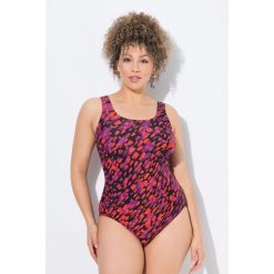 Damskie Strój kąpielowy z nadrukiem bez miękkich miseczek okrągły dekolt. Czerwone kostiumy jednoczęściowe damskie Ulla Popken, plus size, bez wzorów, z elastanu, sportowe, plus size. Za 199.99 zł.