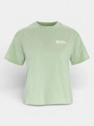 Koszulka z nadrukiem damska Fjallraven Archive Logo T-shirt. Zielone t-shirty damskie Fjällräven, xs, bez wzorów, z bawełny, klasyczne, bez kołnierzyka. Za 236.49 zł.