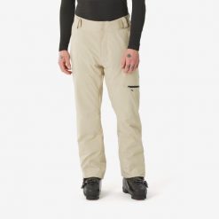 Spodnie narciarskie i snowboardowe męskie Quechua 500 softshell. Brązowe spodnie snowboardowe męskie WED'ZE, m, bez wzorów, z materiału, narciarskie. Za 299.99 zł.