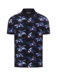 Finshley & Harding Męska koszulka polo Mężczyźni Bawełna niebieski wzorzysty, XXL. Niebieskie koszulki polo męskie Finshley & Harding, na lato, m, bez wzorów, z bawełny, bez ramiączek. Za 179.95 zł.