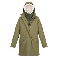 Kurtka turystyczna damska Regatta Shirgley Ash 3w1 10K. Zielone kurtki damskie Regatta, bez wzorów, z poliesteru, bez kaptura. Za 469.70 zł.