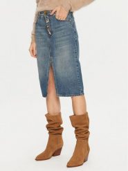 ViCOLO Spódnica jeansowa DS0060 Niebieski Regular Fit. Niebieskie spódnice damskie ViCOLO, s, bez wzorów, z bawełny. Za 429.99 zł.
