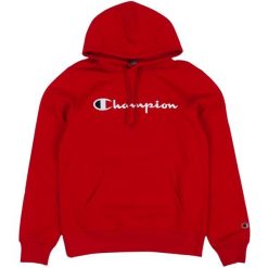 Bluza męska Champion Hooded. Czerwone bluzy męskie Champion, m, bez wzorów, bez kaptura. Za 228.00 zł.
