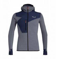 Bluza puez 2 dry ls hood full zip tee-navy blazer-0910-50 (l) SALEWA. Niebieskie bluzy męskie Salewa, l, bez wzorów, bez kaptura. Za 355.06 zł.