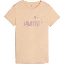 Koszulka sportowa damska Puma Ess+ Summer Daze. Brązowe obuwie sportowe damskie Puma, bez wzorów, z bawełny, na fitness i siłownię. Za 165.00 zł.