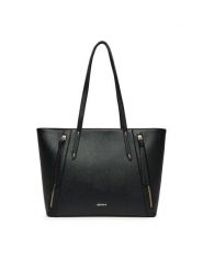 JENNY Torebka C-JNY-M-009-08 Czarny. Czarne torebki do ręki damskie Jenny, bez wzorów, z materiału, bez dodatków. Za 159.99 zł.