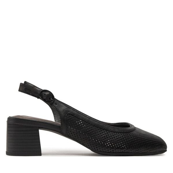 Sandały Tamaris. Czarne sandały damskie Tamaris, bez wzorów, bez obcasa, na słupku, bez zapięcia. Za 319.99 zł.
