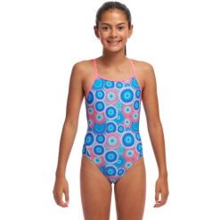 Strój pływacki jednoczęściowy dziecięcy Funkita Diamond Back One Piece. Czerwone stroje kąpielowe dla dziewczynek FUNKITA, bez wzorów. Za 169.99 zł.