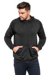 Bluza męska sportowa Avacore IPPE czarna. Czarne bluzy męskie AVACORE, l, bez wzorów, z materiału, z kapturem. Za 139.00 zł.