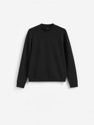 Bluza z półgolfem - czarny. Czarne bluzy męskie Reserved, l, bez wzorów, z bawełny, bez kaptura. Za 99.99 zł.