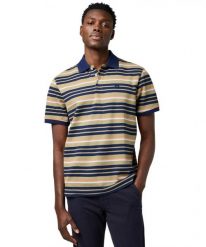 MESKA KOSZULKA POLO WRANGLER STRIPE POLO SHIRT ALOE 112371510. Koszulki polo męskie Wrangler, xl, bez wzorów, bez ramiączek. Za 109.99 zł.