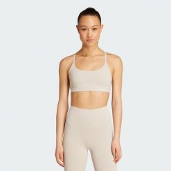 Biustonosz adidas All Me Light Support. Brązowe biustonosze Adidas, bez wzorów. Za 199.00 zł.