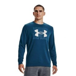 Bluza Męska Rival Terry. Białe bluzy męskie Under Armour, l, bez wzorów, z bawełny, z kapturem. Za 257.70 zł.