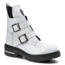 Białe Botki Lemar Damskie Modne Ocieplane Buty. Białe botki damskie Lemar, na wiosnę, z lakierowanej skóry, bez obcasa, na obcasie, bez zapięcia. Za 299.00 zł.