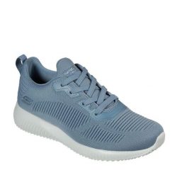 Buty do chodzenia damskie Skechers Bobs Squadtough Talk. Niebieskie obuwie sportowe damskie Skechers, bez wzorów, z dzianiny, na fitness i siłownię. Za 282.00 zł.