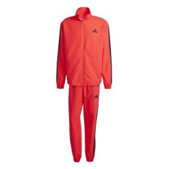 Dres Basic 3-Stripes Woven Rozmiar M Czerwony - JI8851. Czerwone buty sportowe męskie Adidas, z dresówki, bez zapięcia, na fitness i siłownię. Za 238.00 zł.