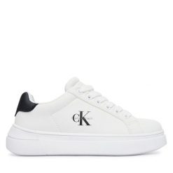 Sneakersy Calvin Klein. Białe trampki i tenisówki chłopięce Calvin Klein, bez wzorów, bez zapięcia. Za 404.99 zł.