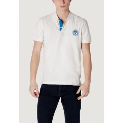 Koszulka polo męska Napapijri E-Clanis. Białe koszulki polo męskie Napapijri, m, bez wzorów, bez ramiączek. Za 229.99 zł.