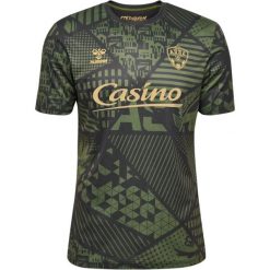 Koszulka przedmeczowa ASSE 2025/26. Zielone koszulki sportowe męskie Hummel, s, bez wzorów, bez kołnierzyka, bez ramiączek, na fitness i siłownię. Za 248.50 zł.