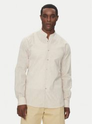 KARL LAGERFELD Koszula 605035 552627 Beżowy Regular Fit. Brązowe koszule męskie KARL LAGERFELD, m, bez wzorów, z bawełny, bez kołnierzyka, bez ramiączek. Za 359.99 zł.
