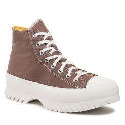 Trampki Converse. Brązowe półbuty damskie Converse, bez wzorów, retro, bez zapięcia. Za 379.99 zł.