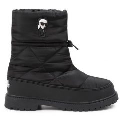 Śniegowce Karl Lagerfeld Kids. Czarne śniegowce dziewczęce Karl Lagerfeld Kids, bez zapięcia. Za 779.99 zł.