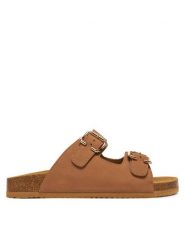 Lasocki Klapki ARC-28936-03 Brązowy. Brązowe klapki damskie Lasocki, bez wzorów, z nubiku, bez obcasa. Za 139.99 zł.