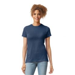 Koszulka Damska Softstyle CVC. Czarne koszulki sportowe damskie Gildan, xl, bez wzorów, sportowe, bez kołnierzyka. Za 38.99 zł.
