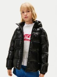 Tommy Hilfiger Kurtka puchowa Essential KG0KG08758 D Czarny Regular Fit. Czarne kurtki i płaszcze dla dziewczynek Tommy Hilfiger, bez wzorów, z puchu, bez kaptura. Za 949.99 zł.