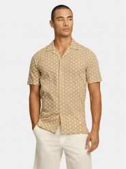 Lindbergh Koszula 30-203569 Beżowy Relaxed Fit. Brązowe koszule męskie Lindbergh, m, bez wzorów, z bawełny, bez kołnierzyka, bez ramiączek. Za 179.99 zł.