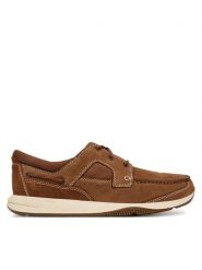Clarks Półbuty Sailview Lace 26176971 Brązowy. Brązowe półbuty na co dzień męskie Clarks, z nubiku, bez zapięcia. Za 389.99 zł.