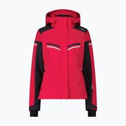 Kurtka narciarska damska CMP 35W0196 Zip Hood. Czerwone kurtki snowboardowe damskie CMP, bez wzorów, bez kaptura, narciarskie. Za 809.99 zł.