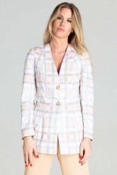 Elegancka Marynarka z Dekoltem V - Wzór 111. Białe żakiety damskie Figl, m, bez wzorów, z materiału, eleganckie. Za 319.00 zł.