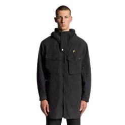 Parka ochronna Lyle & Scott. Czarne parki męskie LYLE AND SCOTT, l, bez wzorów, bez kaptura. Za 503.50 zł.