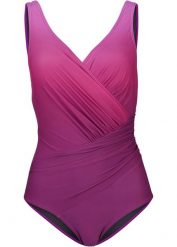 Kostium kąpielowy shape, średni stopień modelowania sylwetki, z dekoltem kopertowym. Czerwone kostiumy jednoczęściowe damskie bonprix, bez wzorów. Za 147.99 zł.