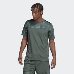 Koszulka treningowa z nadrukiem kredowym adidas Aeroready. Czarne koszulki sportowe męskie Adidas, xl, bez wzorów, z materiału, bez kołnierzyka, bez ramiączek, na fitness i siłownię. Za 165.15 zł.