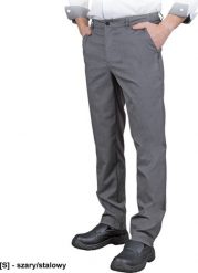 R.E.I.S. LENTO-M - męskie spodnie kucharskie do pasa, 70% poliester, 27% bawełna, 3% spandex, 215 g/m 3XL. Spodnie materiałowe męskie R.E.I.S., m, bez wzorów, z bawełny. Za 113.38 zł.