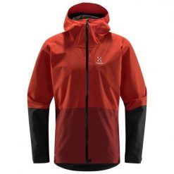 Kurtka membranowa Haglofs Finch Proof Jacket - habanero/magnetite. Kurtki damskie GRONELL, bez wzorów, bez kaptura. Za 859.55 zł.