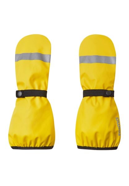 Rękawiczki dziecięce Reima Puro. Żółte rękawiczki dziecięce Reima, bez wzorów, z materiału. Za 68.99 zł.
