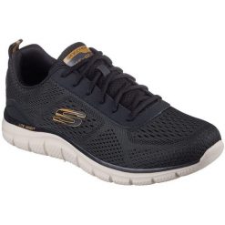 Buty sportowe męskie Skechers Track Leshur. Czarne buty sportowe męskie Skechers, bez zapięcia. Za 249.99 zł.